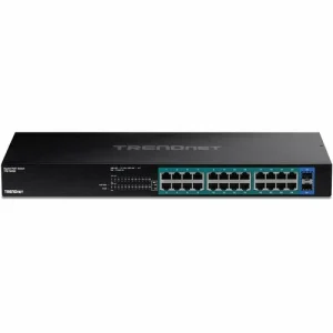 Nouveau 🔥 TrendNet TPE-TG262 – 24 (ports)/10/100/1000/Avec POE/Empilable/Non Manageable 💯 7