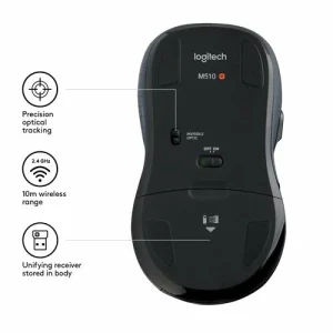 Vente flash ✔️ Logitech Wireless Mouse M510 – BLACK – EMEA 🔥 18