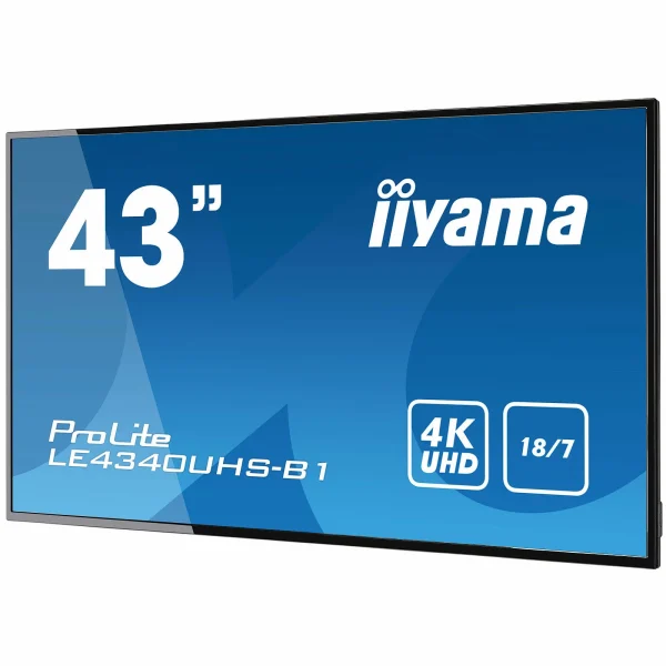 Offres 🔥 Iiyama LE4340UHS-B1 – 43 AMVA/8ms/4K/VGA/DVI/HDMI/RJ45 😀 5