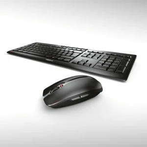 Tout neuf 🧨 Cherry STREAM DESKTOP Ensemble Clavier & Souris Sans Fil, Noir, USB, AZERTY – FR 💯 25